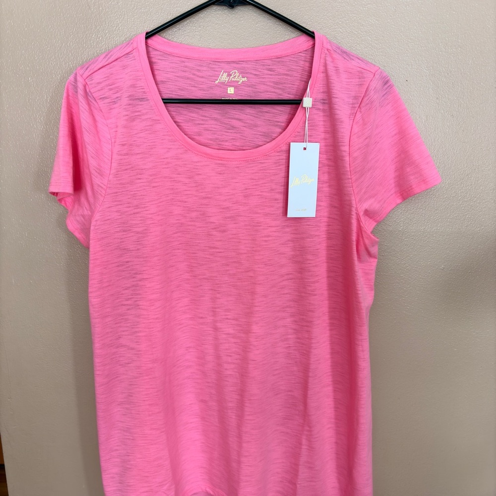 Lilly Pulitzer Rousseau Pink Short Sleeve Tee Tshirt